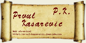 Prvul Kašarević vizit kartica